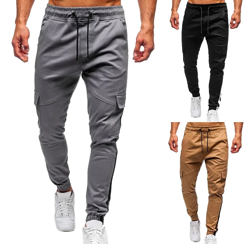 

Новинка 2021, мужские повседневные брюки, тонкие брюки-карго, мужские тактические комбинезоны, повседневные мужские Джоггеры в стиле хип-хоп, ...