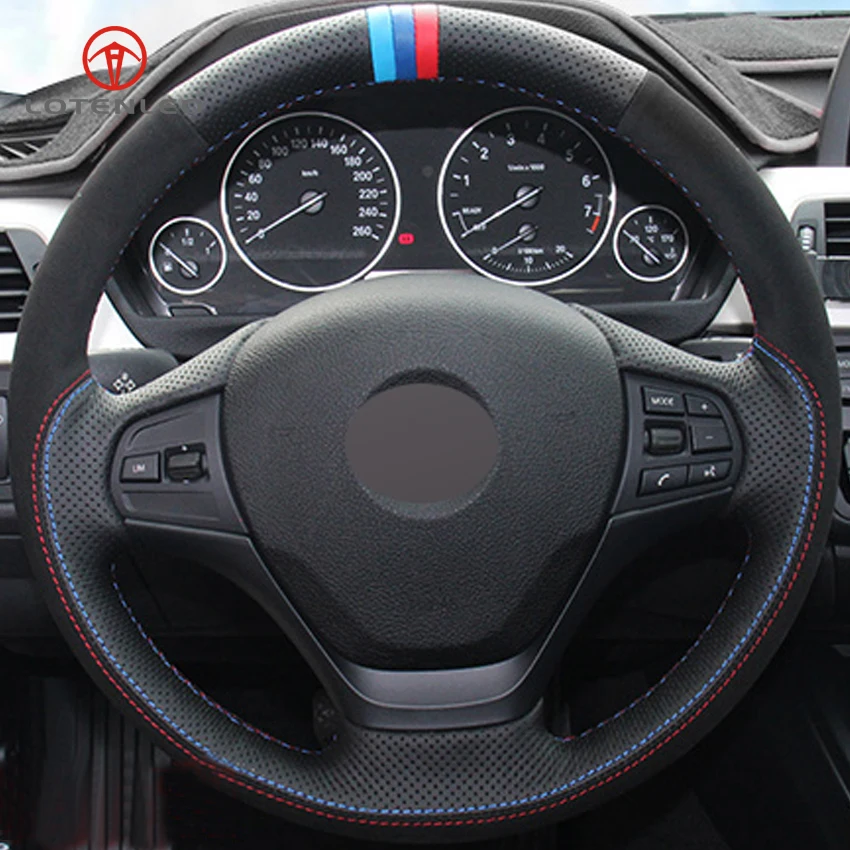 Черный замшевый чехол LQTENLEO из натуральной кожи для BMW 3 серии F30 F31 F34 318i 320i 320d 328i 330i