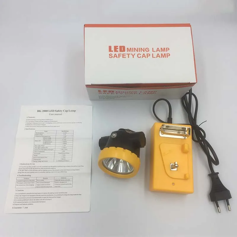 

BK2000 Miner's lamp headlight LED Rechargeable lantern Camping lamp waterproof rechargeable Portable lighting White headlamp
