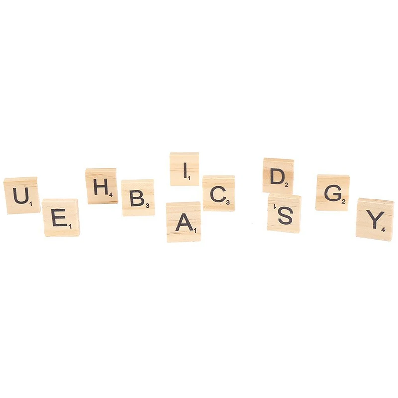 100 шт./лот Скрапбукинг слов набор английских букв Алфавит плитка деревянный блок