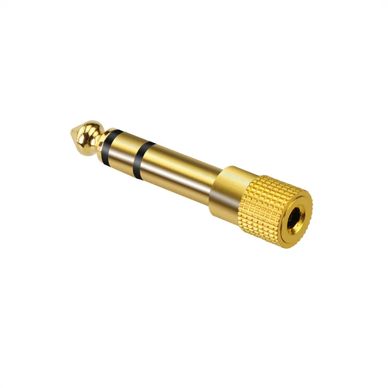 

Gold plated 6.35mm 1/4"Male plug to 3.5mm 1/8"Female Jack Stereo Headphone Audio Adapter ,TRS 6.35 to 3.5 converter