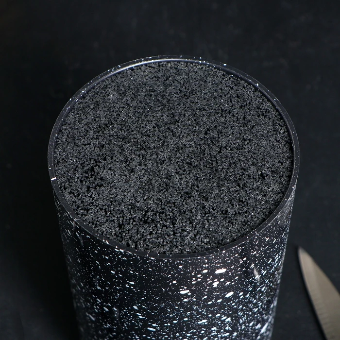 Подставка для ножей Зефир 11×18 см с наполнителем цвет чёрный |