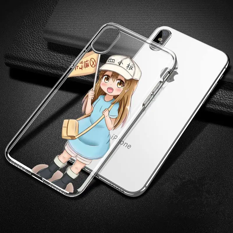 

Working cell cartoon lovely anime Phone Case Transparent for iPhone Samsung A S 11 12 6 7 8 9 30 Pro X XS Max XR Plus lite