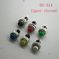 6pcs white red green blue black yellow panel mount round normal open no 10mm momentary off on push button switches ds 314
