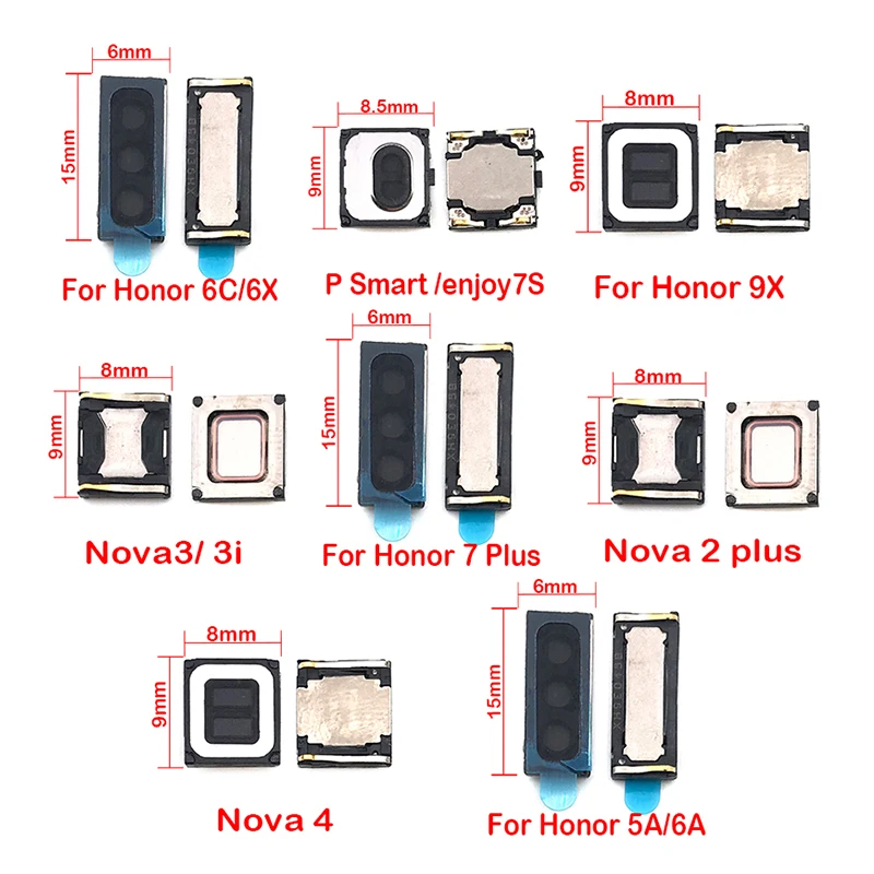 Шлейф динамика Динамик звуковой приемник для Huawei Honor 6C 6X 9X 5A 6A фотокамеры мгновенного действия 8 7 Nova 3e 3 3i 4 Nova2 плюс P8 P20 P30 P Smart