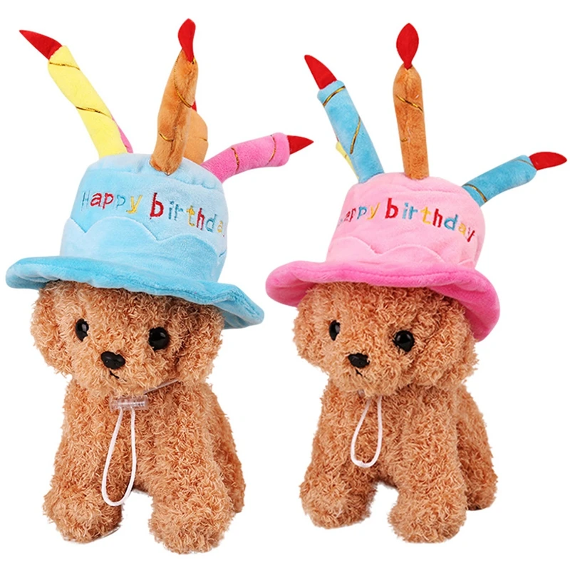 Домашние головные уборы для собак шапки ко дню рождения кошки собаки с тортом