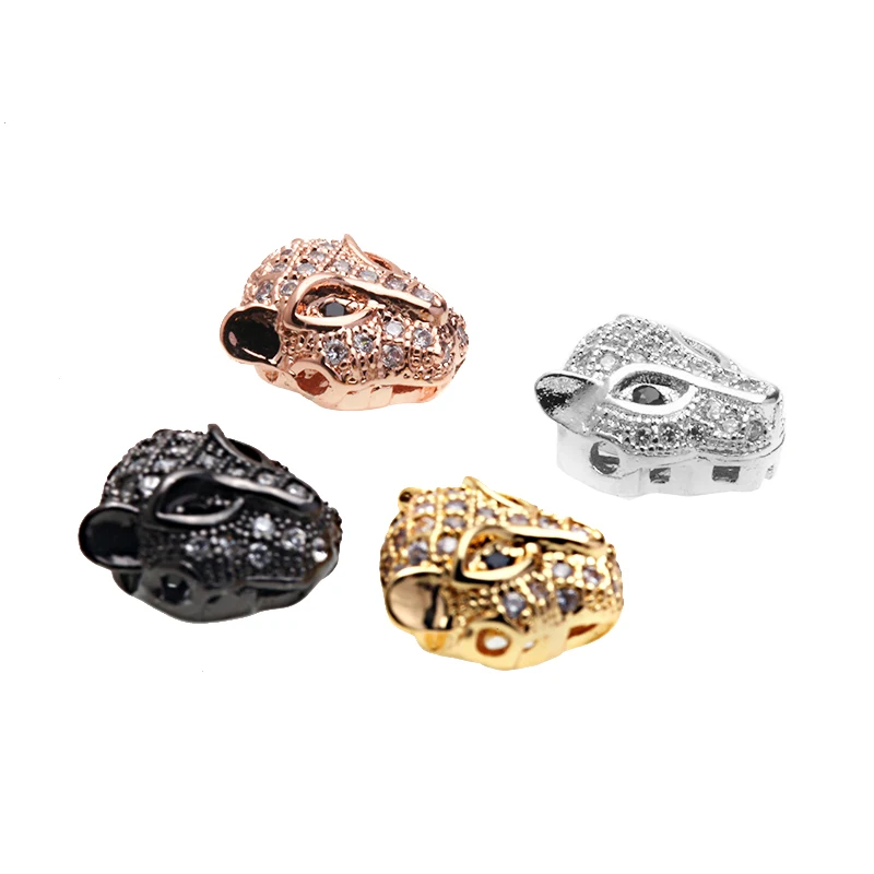 Бусины для браслета DIY 1 шт. медные инкрустированные бусины леопардовой расцветки