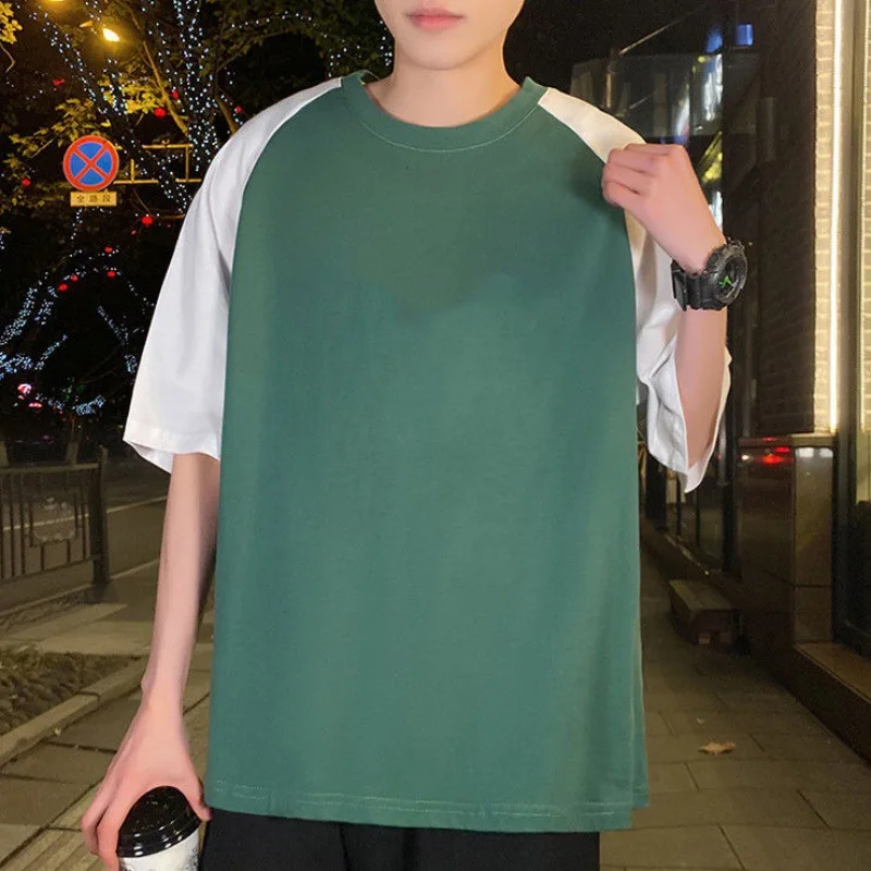 Футболка мужская оверсайз простая повседневная свободная футболка для