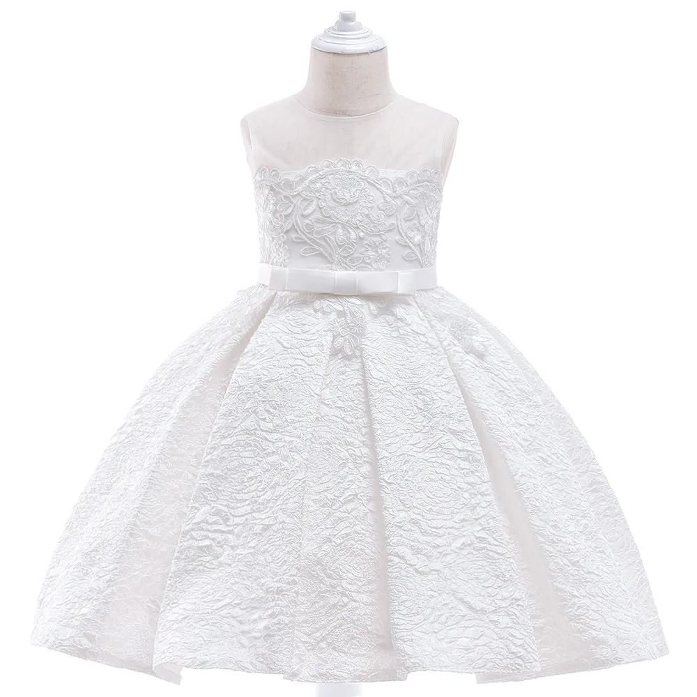 

Vintage White Flower Girls Dress for Wedding Evening Children Princess Party Pageant Gown Kids Dresses for Girls Formal Clothes