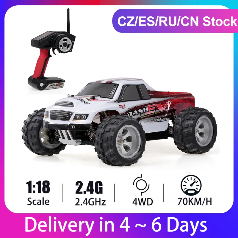 WLtoys A979 B 1/18 гоночный автомобиль 2 4 ГГц 4WD Радиоуправляемый 70 км/ч высокоскоростной