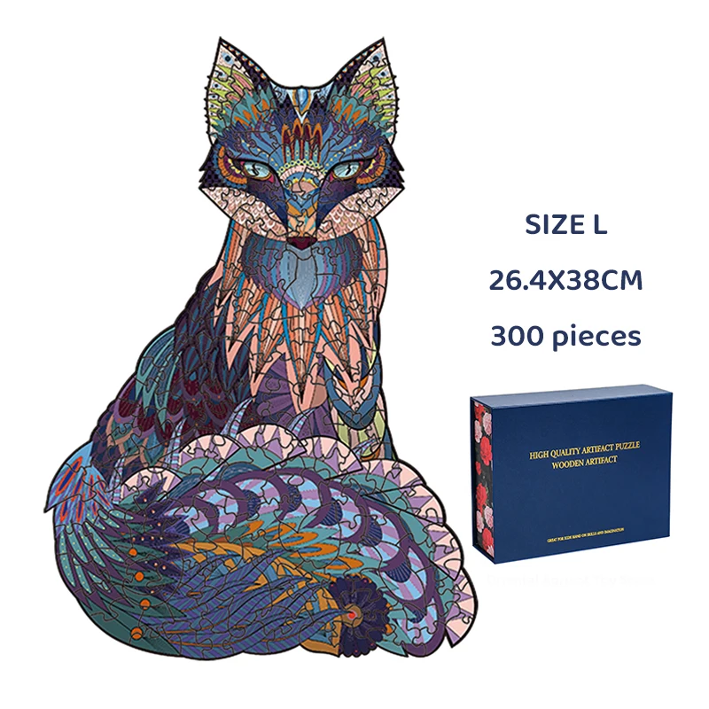 

Рождественская 3D деревянная головоломка, загадочные животные, пазлы, бутиковая Подарочная коробка, упаковка, подарок для взрослых и детей, ...