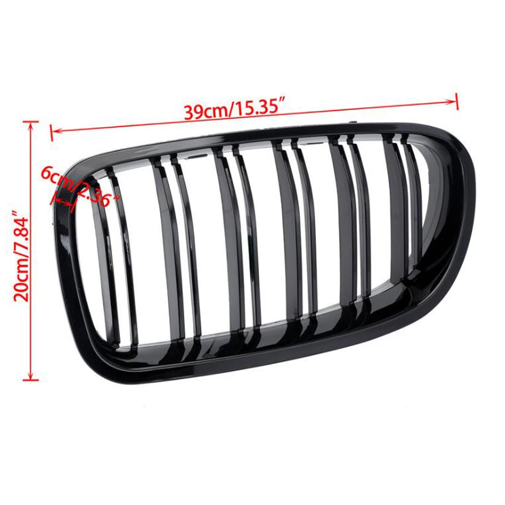 Gloss Car Front Grille Wide Kidney Grille Grill For BMW 5 Series F10 F11 520d 530d 540i 528i 535i M5 Front Bumper Grille images - 6