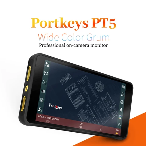 5-дюймовый монитор Portkeys PT5 II, 5 дюймов, 4K, HDMI, сенсорный экран, 500nit, ультратонкий, с поддержкой 3D LUT, 1920*1080