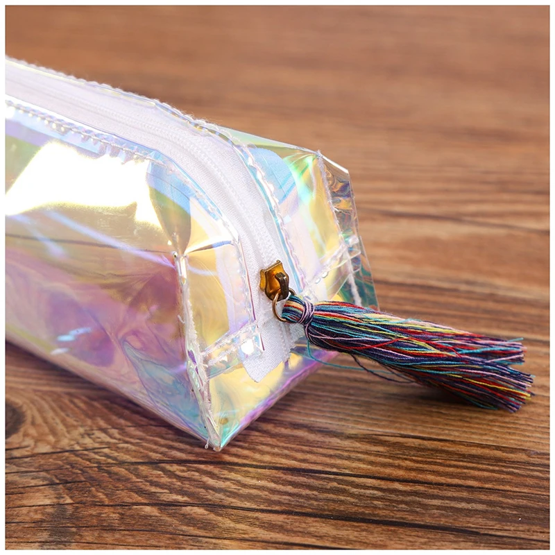 Цветная сумка-карандаш для карандашей ПВХ прозрачный чехол на молнии ручки милый
