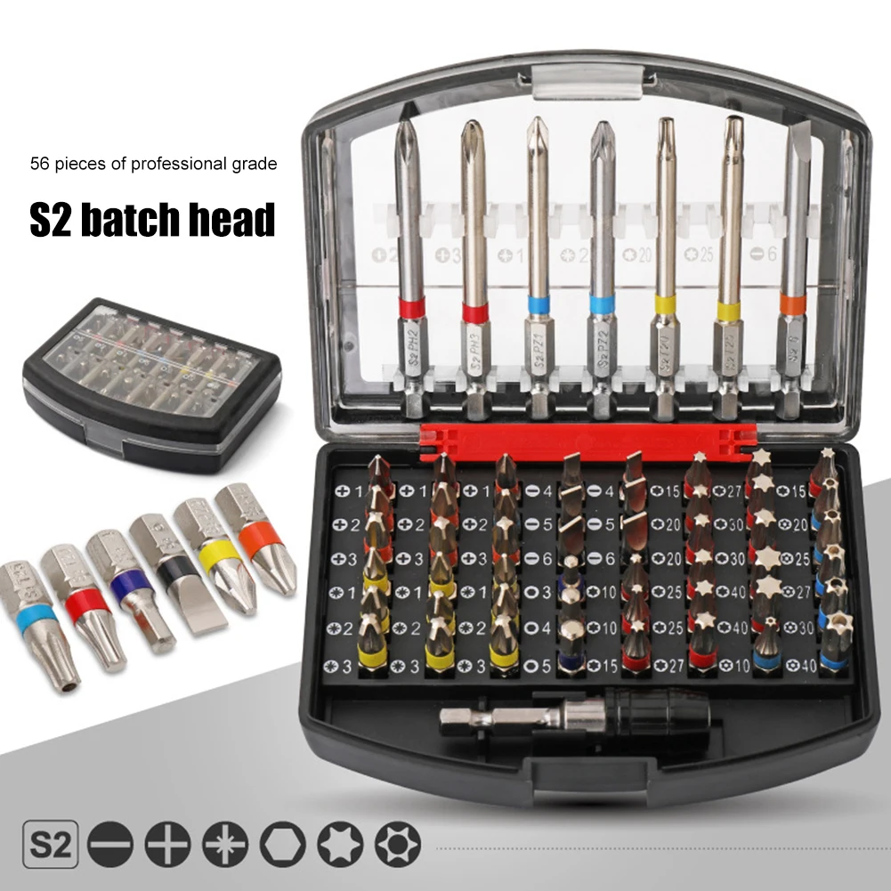 

Screwdriver Bit Set 56 In 1 Torx Multifunctional PC Mobile Phone Repairing Tools Multi-function Precision Phone Repair Tools
