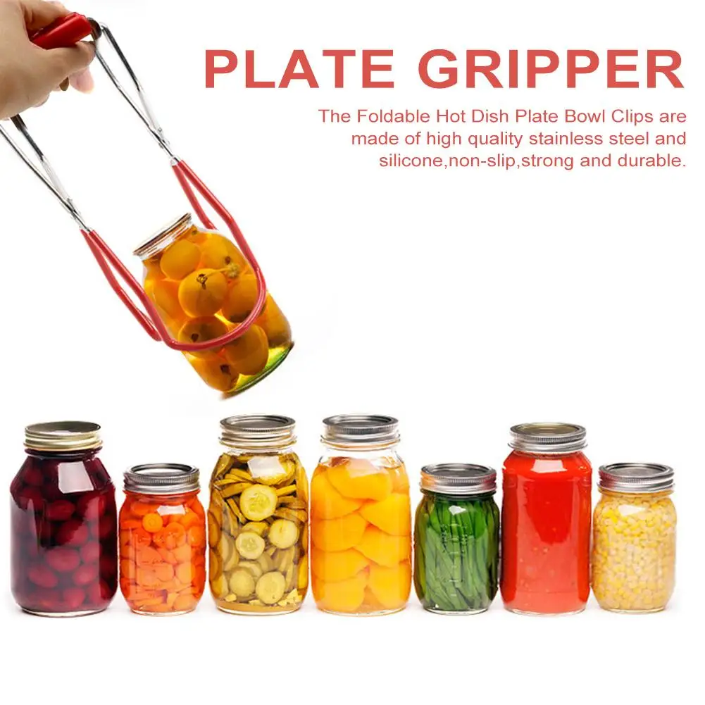 Нержавеющая сталь складное блюдо для тарелочной чаши клип Тонг нагревательная