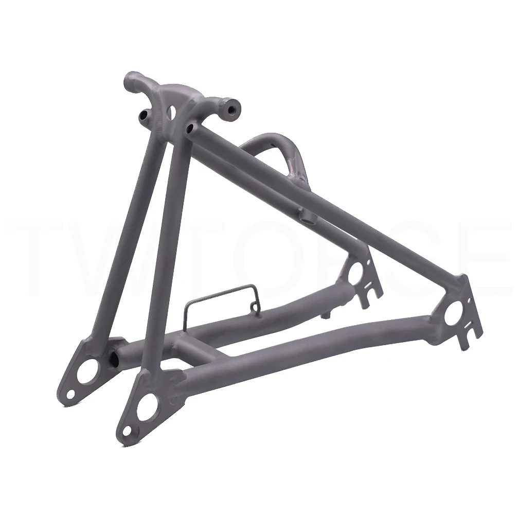 TWTOPSE титановая велосипедная Рама из сплава для Brompton складной велосипед или велосипед из титанового сплава Передняя вилка для Brompton складной велосипед