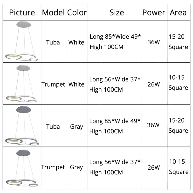 

White Gray Color Led Modern Pendant Lights For Dining Living Room Kitchen Aluminum Lamp Body Hanging Cord Fixtures Deco Abajur