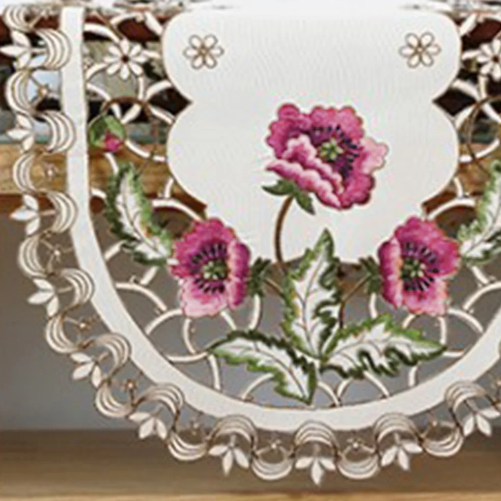 Простой дизайн настольная дорожка в форме флага вышитая Полиэстеровая скатерть