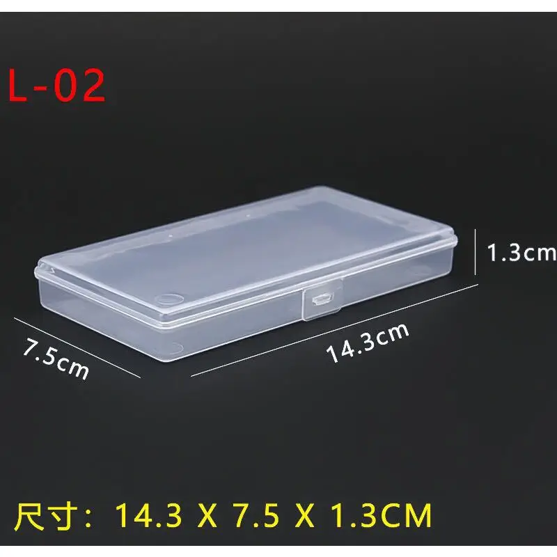 

transparent plastic PP empty box jewelry packing box electronic components sorting storage box card storage box