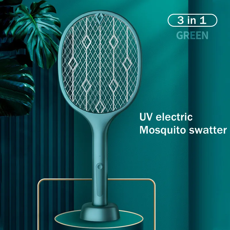 

Three-in-one LED Electronic Mosquito Killer 3000V Multifunctional Mosquito Repellent Lamp Flies Killer for Room USB Charging UV