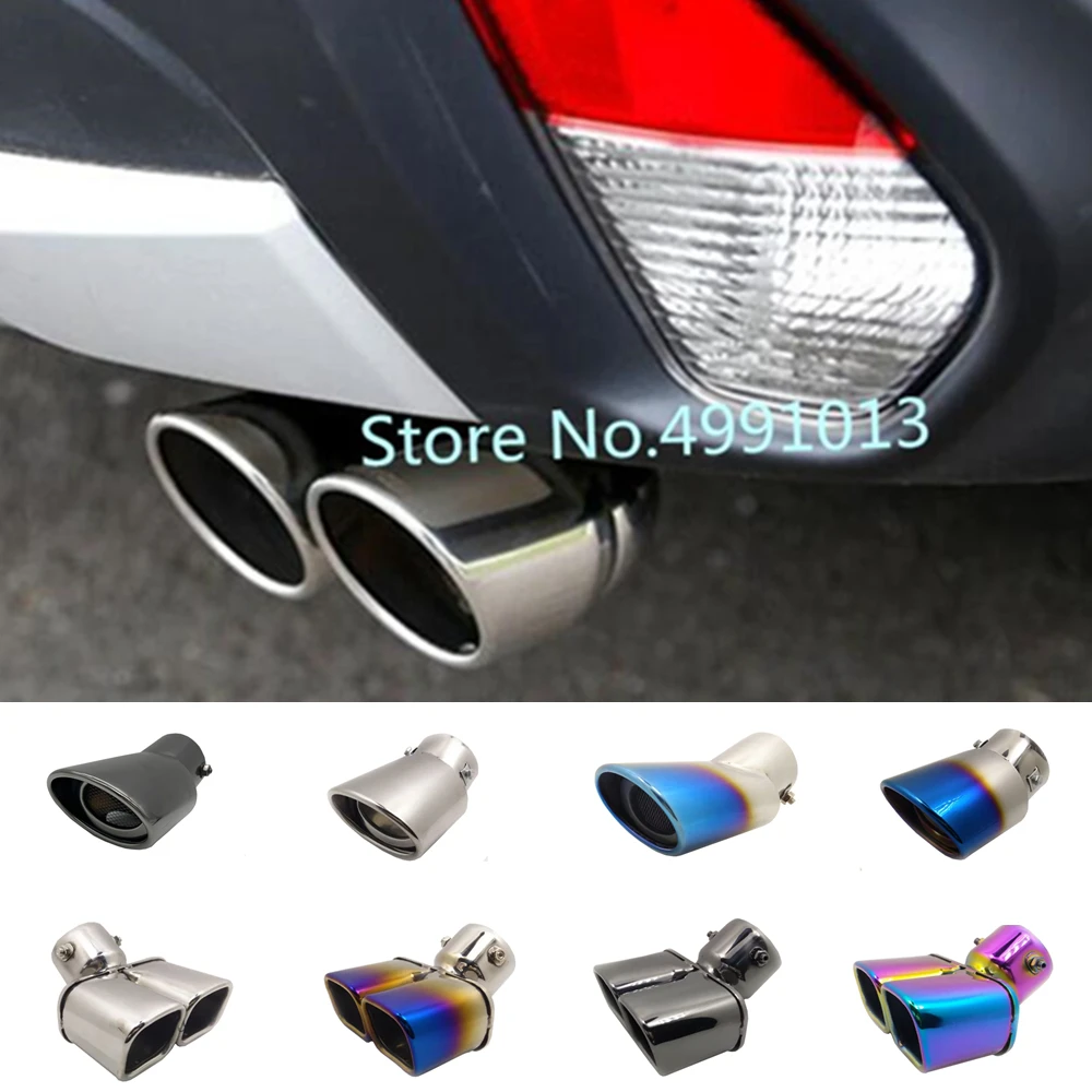 

For Mitsubishi Outlander 2016 2017 2018 car cover muffler rear back end pipe dedicate exhaust tip tail outlet ornament vent
