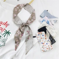 fashion striped scarf striped floral ponytail headband scarf headband scarf womens narrow scarf accessories