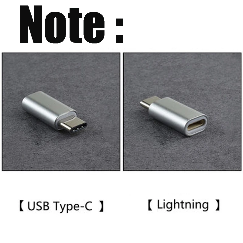 3 шт. для 8-контактного освещения USB C Type-C зарядный кабель адаптер разъем Samsung S9 Huawei