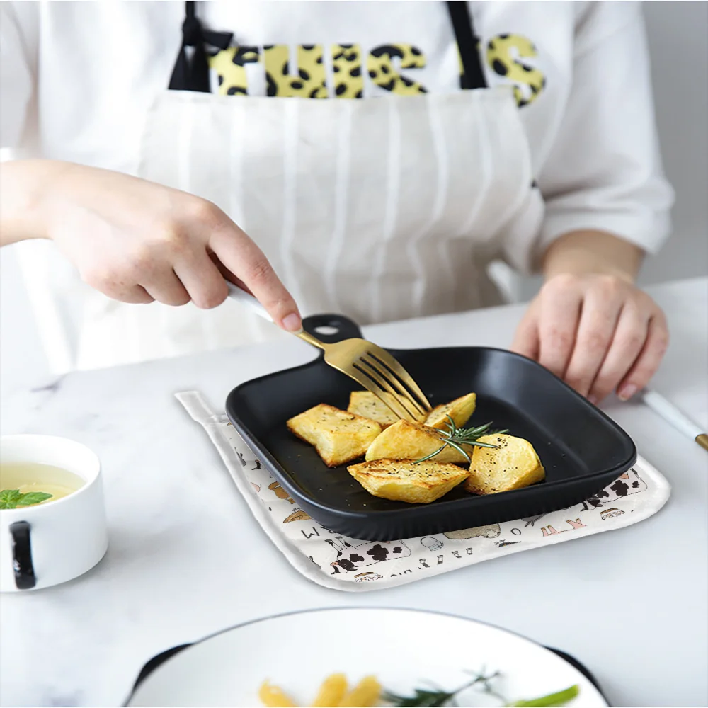 Варежки для духовки с буквами из козы курицы утки перчатки выпечки антибликовые