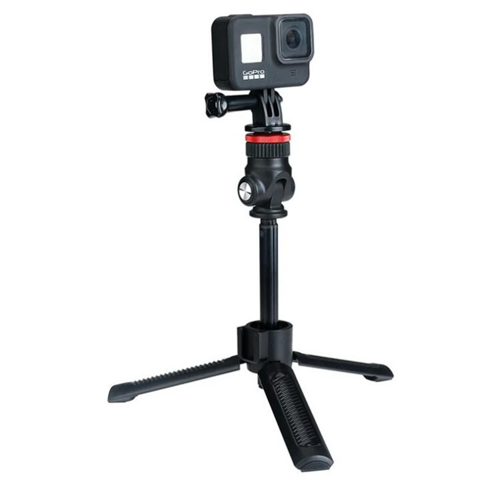 

Универсальная селфи-Палка с 1/4 отверстиями, Ручной штатив для GoPro OSMO Action OA, 2 угла, Регулируемый видео Vlog Live, настольный держатель