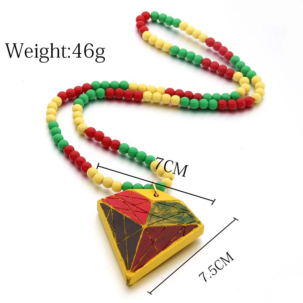 Бесплатная доставка Ожерелье Из Искусственного Дерева бусы в стиле хип-хоп