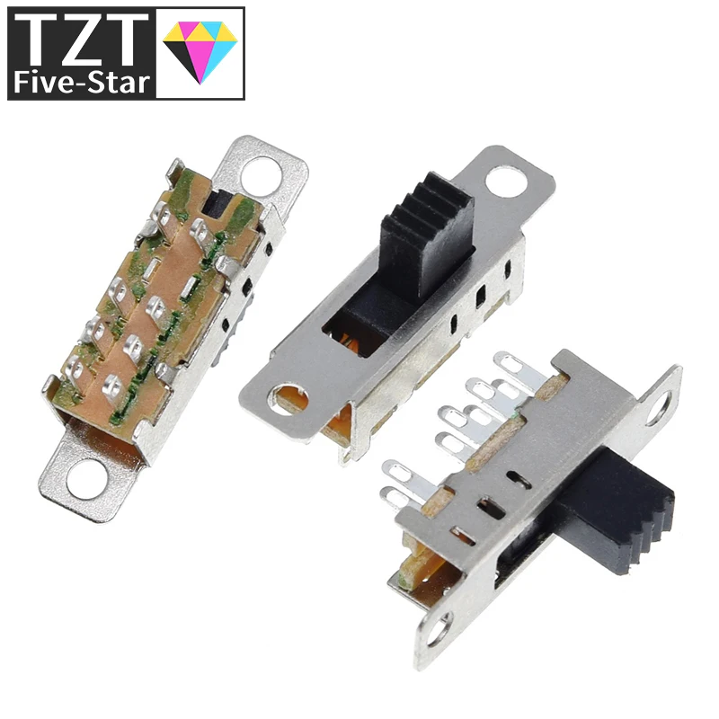 Двойной переключатель SS23E04 10 шт. 8 контактов 3 файла ручка 2P3T DP3T высота 5 мм