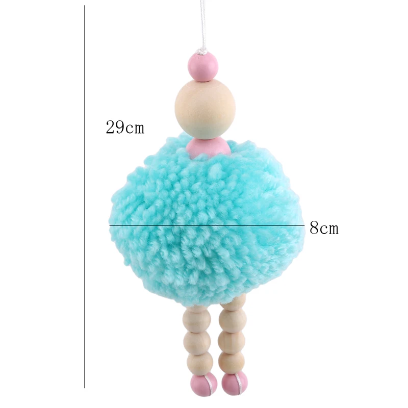 Меховой шарик в скандинавском стиле подвеска настенные украшения детская