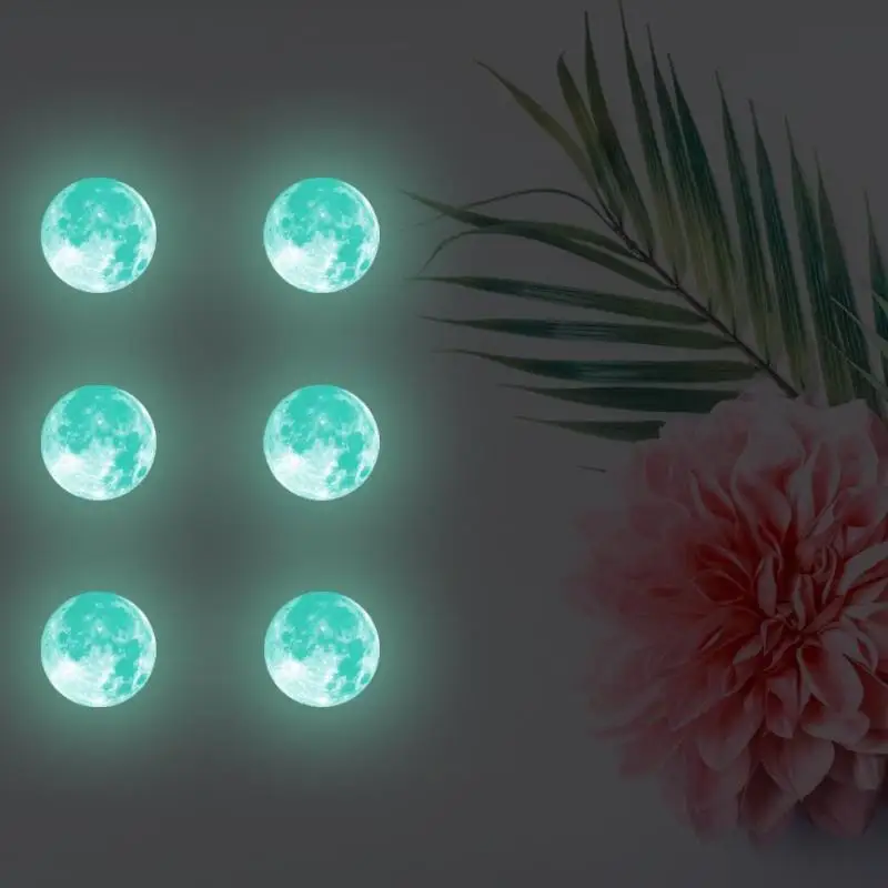 Наклейки для украшения Луны супер яркие светящиеся водонепроницаемые наклейки