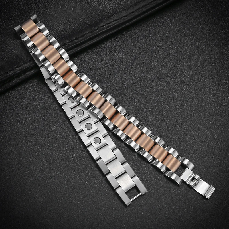 Мужской браслет с голограммой Moocare из нержавеющей стали магнитной застежкой