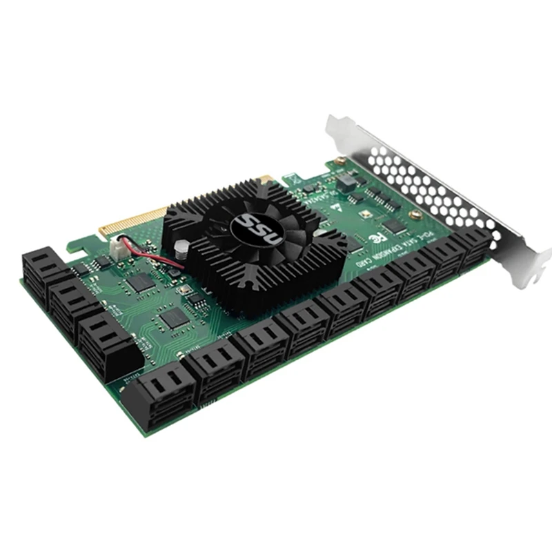 SSU PCIE X16 to 24 Port SATA3.0 Card with SATA Cables SATA3 Expansion 6 Gbps 3.0 for Mining | Компьютеры и офис