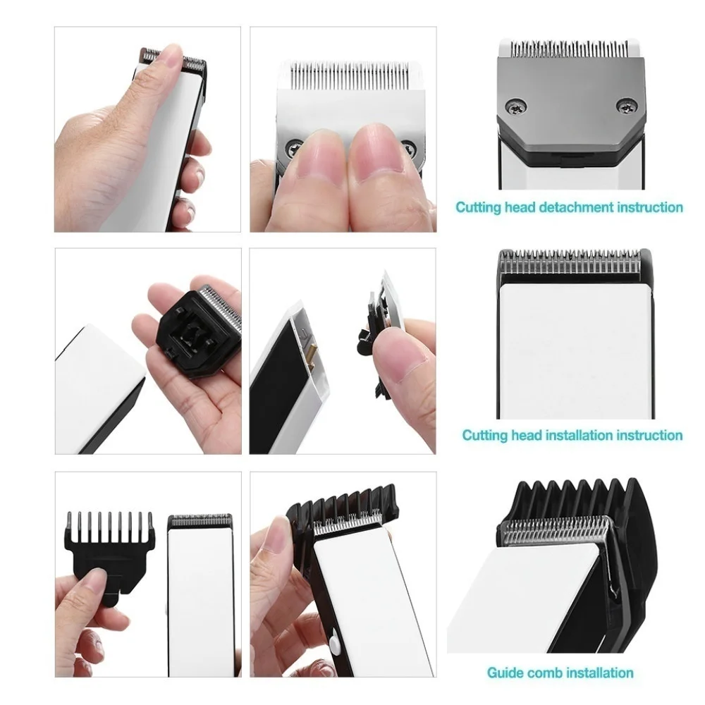 Kemei 5 в 1 триммер для носа бороды ушей волос машинка стрижки бритва набор вакуумный