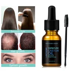 Сыворотка для наращивания ресниц, средство для удлинения и роста бровей, с маслом касторона