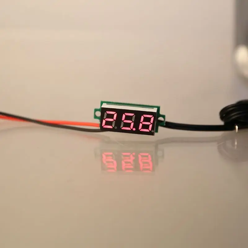 

0.28" Inch Mini Red Digital Thermometer 1M NTC Waterproof Probe Temperature Sensor DC 4-28V Temperature Tester Meter