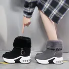 Новинка 2021, женские ботинки, зимние ботинки с внутренней подкладкой, женская обувь, зимние ботинки из хлопка, женские ботинки на толстой подошве с бархатной подкладкой