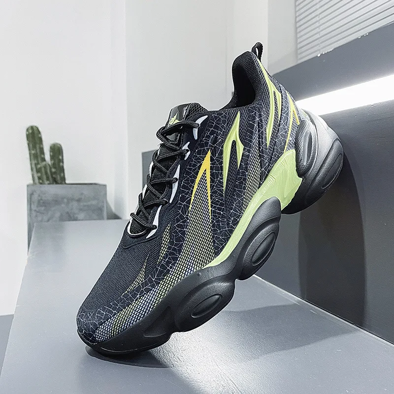 

Мужская обувь, весна 2021, модные спортивные повседневные трендовые универсальные дышащие кроссовки для бега, легкой атлетики, папина обувь н...