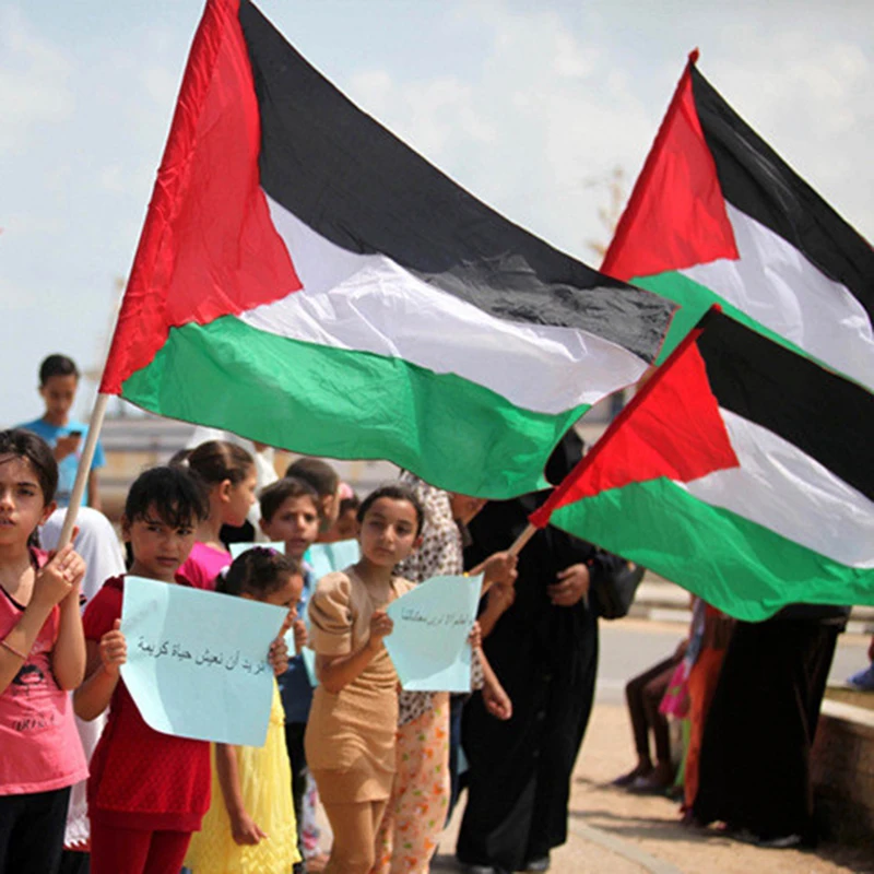Большой палестинский флаг с двойной прошитый яркие Цвет сохраняет вид при