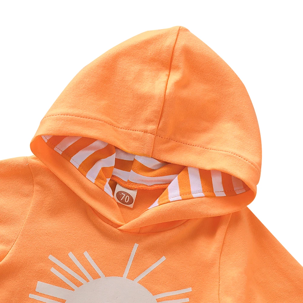 Комплект из 3 предметов костюм в полоску с длинным рукавом солнце капюшоном для