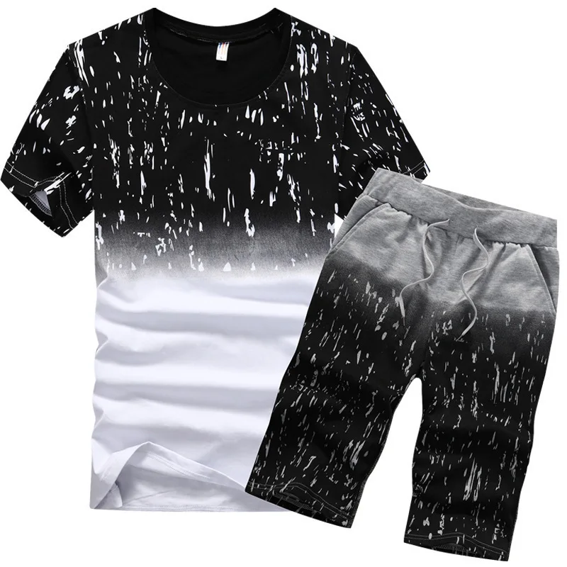 Спортивный костюм мужской из 2 предметов повседневная спортивная одежда с