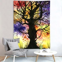 colorful tree tapestry hippie psychedelic forest abstract art wall hanging tapestries for living room home dorm decor