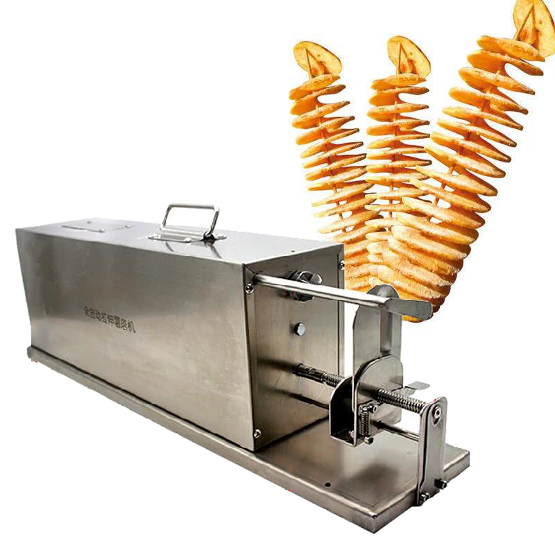 

Electric Potato Spiral Cutter Automatic Potato Tower Machine Stainless Steel Twisted French Fries Slicer Potato Chips Twister