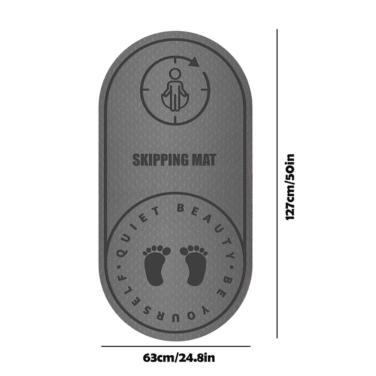 

40# Silent Jump Rope Yoga Mat 8mm High Density Mats Aerobics Skipping Buffer Pad Non-slip Sports Fitness Cushion Floor Yoga Mat