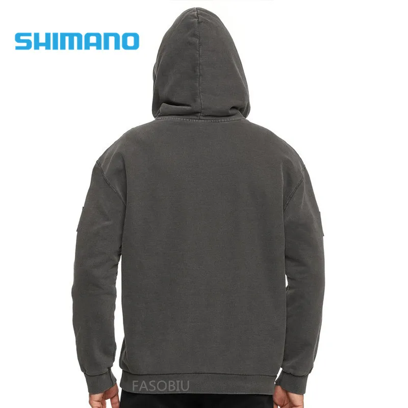 

Shimano Fishing Jacket Men's Sports Hooded Plus Velvet Fishing Sweater Winter Outdoor Mountaineering Windproof Fishing Clothes