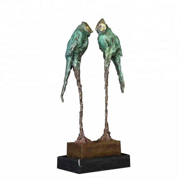 

ArtsHom DW-206 абстрактная бронзовая скульптура для пар, зеленая любовь, птица, животное, Металлическая статуэтка, свадебные подарки, Декор