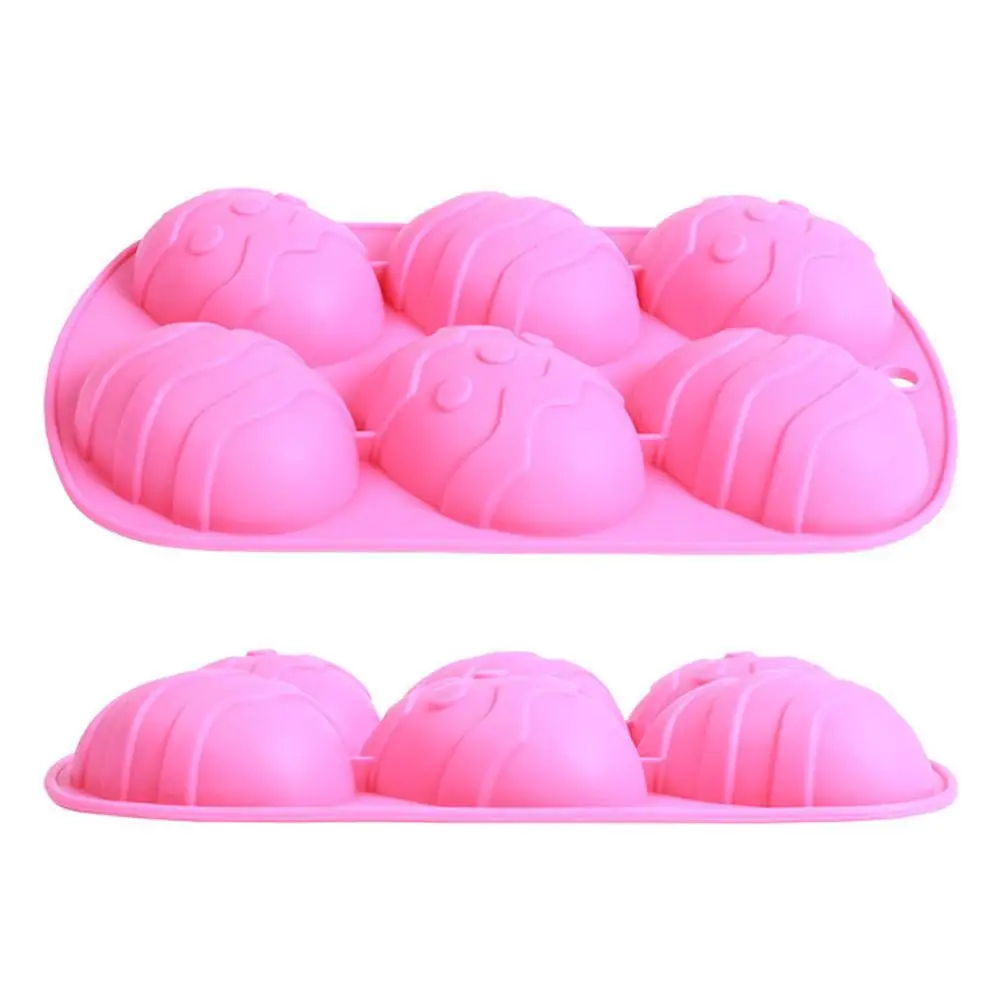 Силиконовая форма для выпечки в форме пасхального яйца 6 ячеек 3D торта маффинов